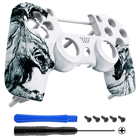 eXtremeRate Retail Customized Wolf Soul Front Shell for ps4 Pro Slim Controller (CUH-ZCT2 JDM-040 JDM-050 JDM-055) - SP4FT09
