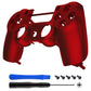 eXtremeRate Retail Soft Touch Grip Red Front Housing Shell Faceplate for ps4 Slim ps4 Pro Controller (CUH-ZCT2 JDM-040 JDM-050 JDM-055) - SP4FX01