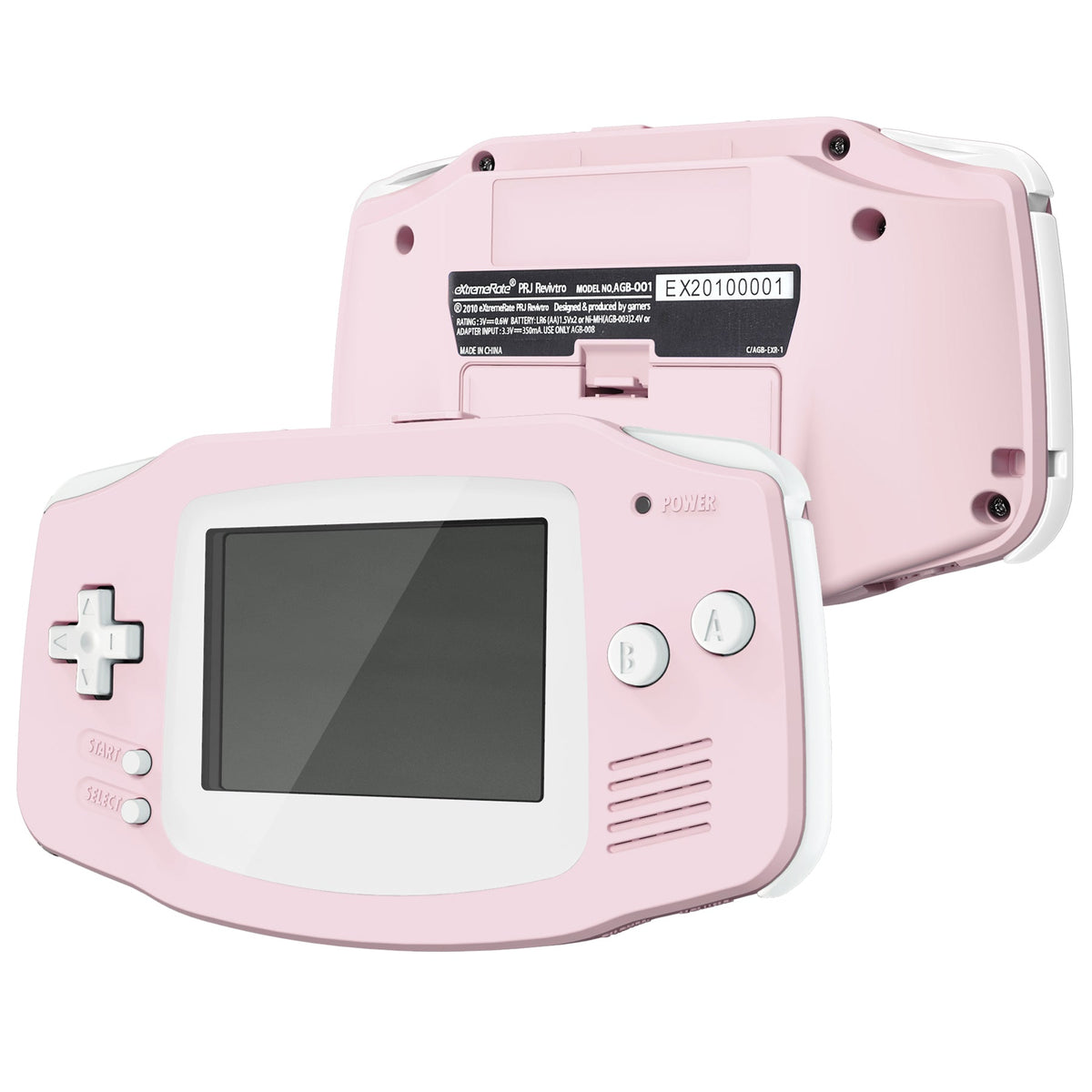 eXtremeRate Retail IPS Ready Upgraded Cherry Blossoms Pink Soft Touch GBA Replacement Shell Full Housing Cover Buttons for Gameboy Advance - Compatible with Both IPS & Standard LCD - Console & IPS Screen NOT Included - TAGP3012