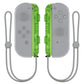 eXtremeRate Retail Clear Green Replacement shell for NS Switch Joycon Strap, Custom Joy-Con Wrist Strap Housing Buttons for NS Switch - 2 Pack - UEM503