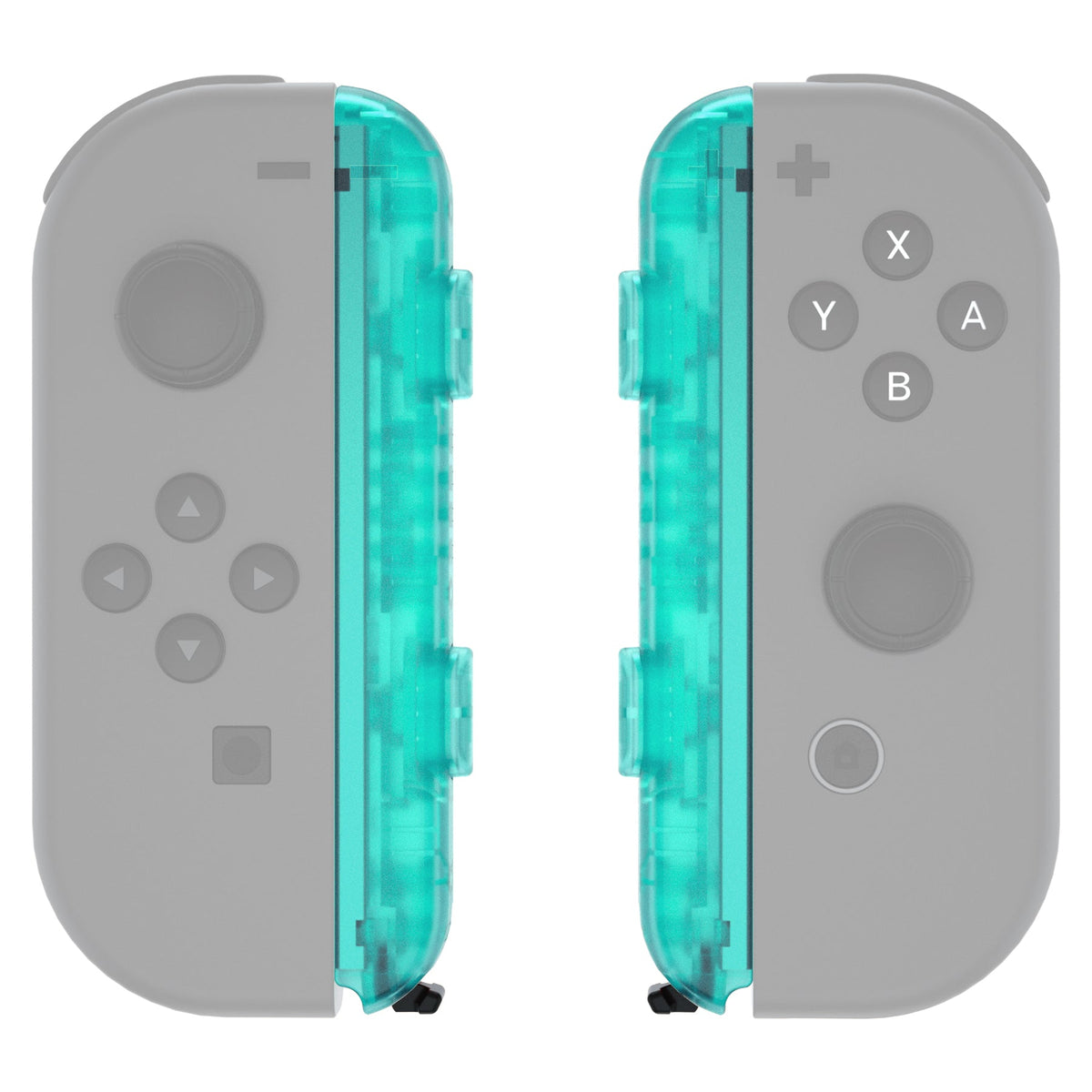 eXtremeRate Retail Emerald Green Replacement shell for NS Switch Joycon Strap, Custom Joy-Con Wrist Strap Housing Buttons for NS Switch - 2 Pack - UEM508