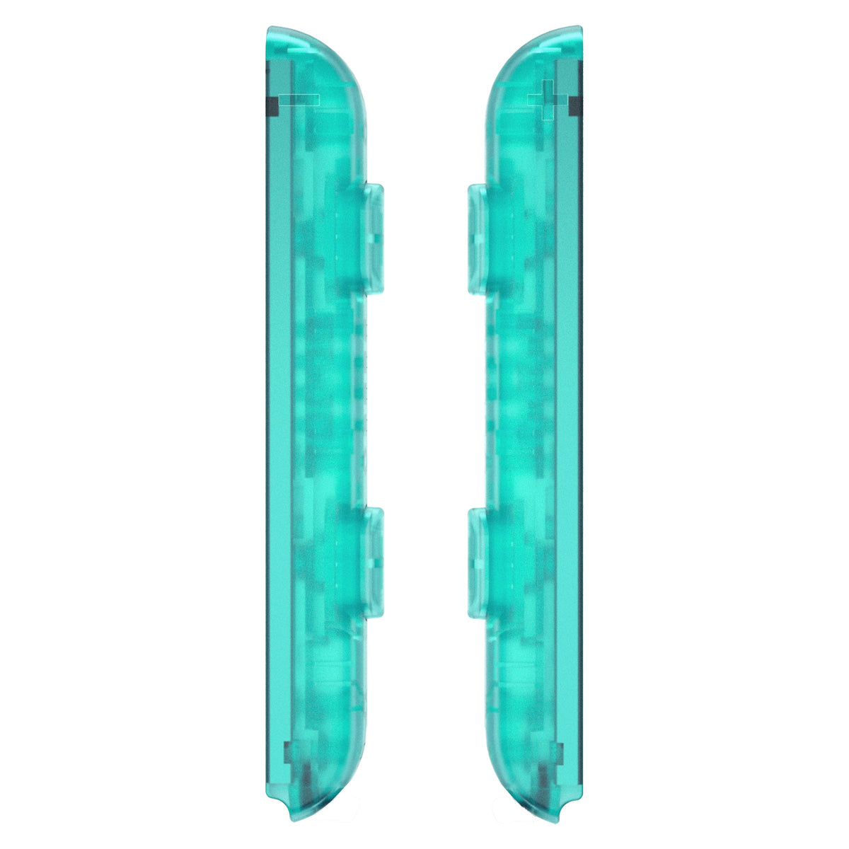eXtremeRate Retail Emerald Green Replacement shell for NS Switch Joycon Strap, Custom Joy-Con Wrist Strap Housing Buttons for NS Switch - 2 Pack - UEM508