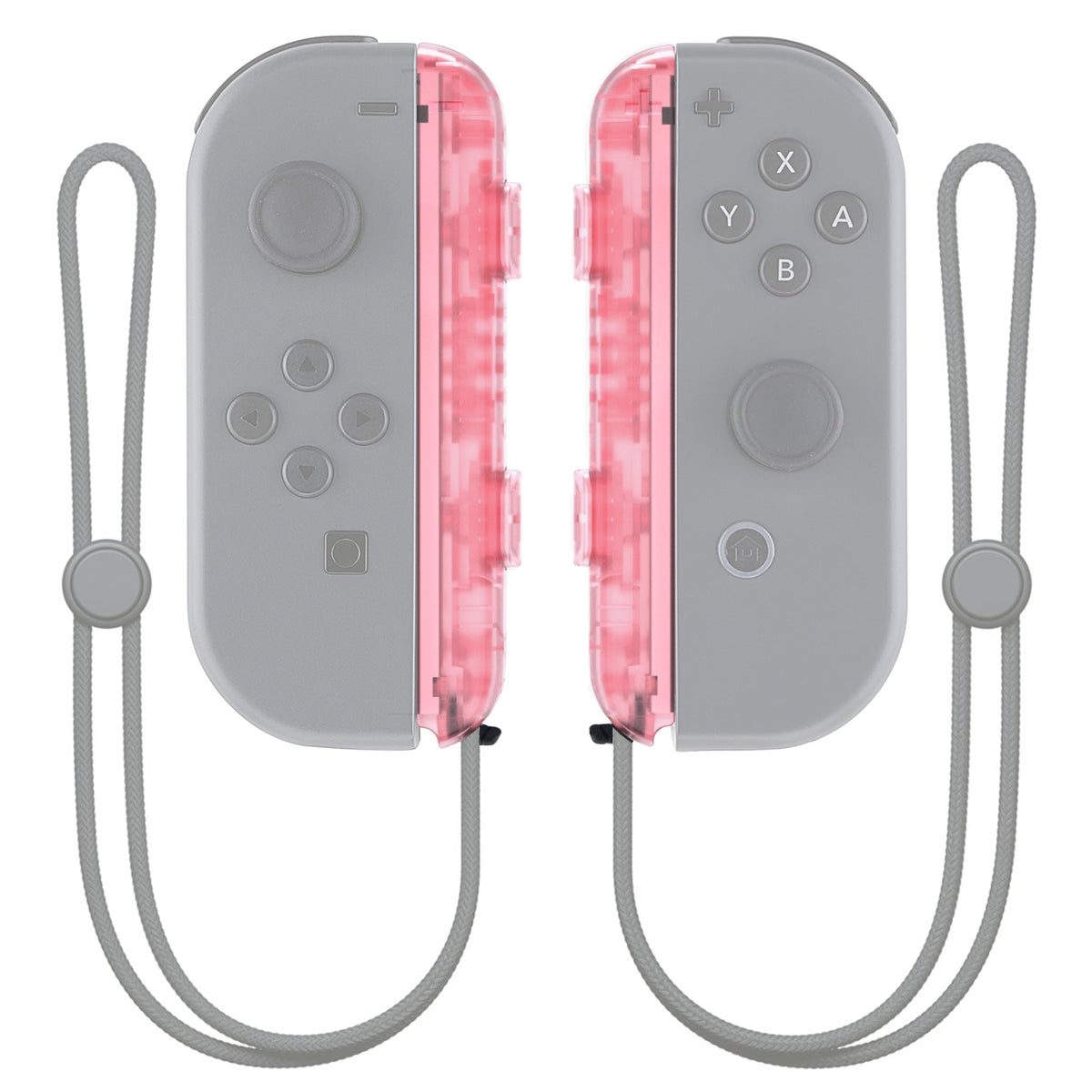 eXtremeRate Retail Cherry Pink Replacement shell for NS Switch Joycon Strap, Custom JoyCon Wrist Strap Housing Buttons for NS Switch - 2 Pack - UEM509