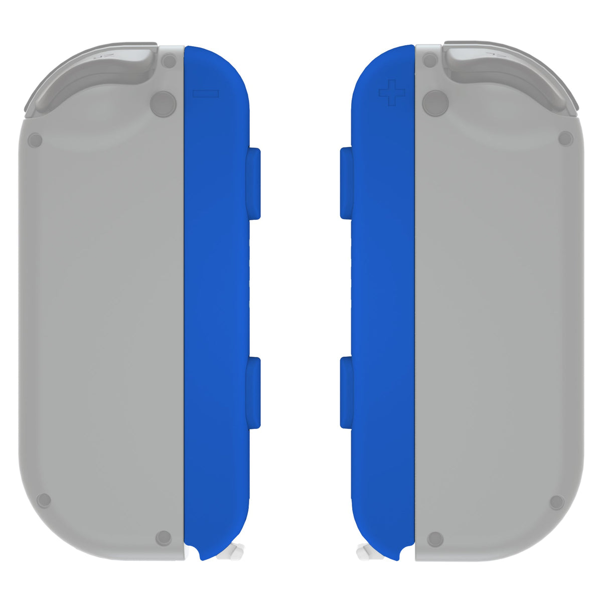 eXtremeRate Retail Blue Soft Touch Replacement shell for NS Switch Joycon Strap, Custom JoyCon Wrist Strap Housing Buttons for NS Switch - 2 Pack - UEP305
