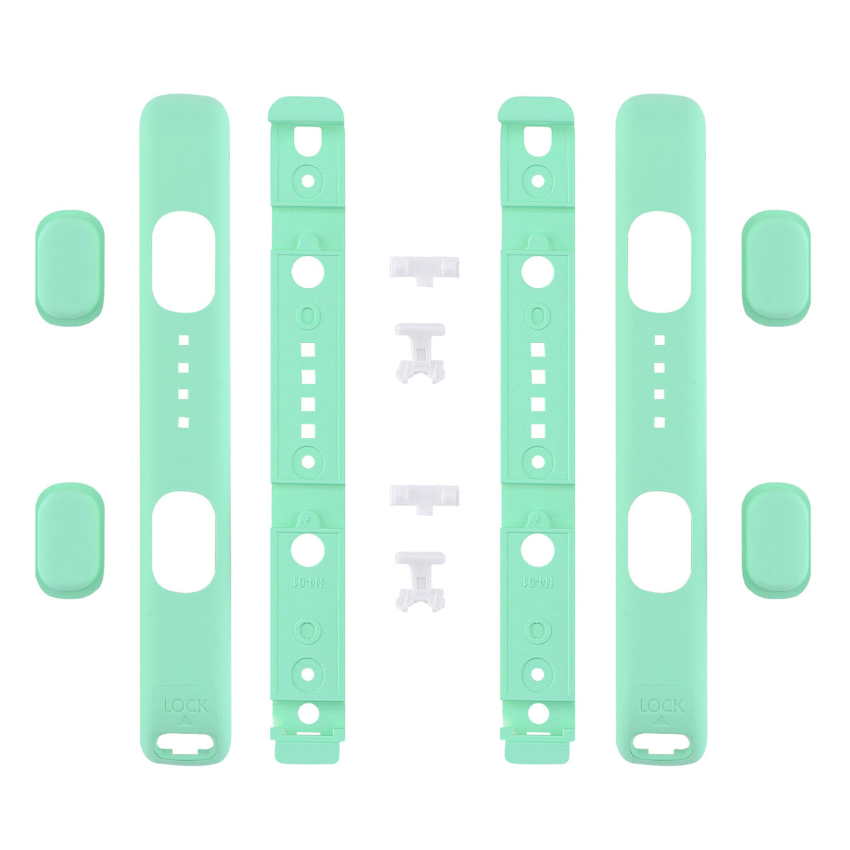eXtremeRate Retail Mint Green Touch Replacement shell for Nintendo Switch Joycon Strap, Custom Joy-Con Wrist Strap Housing Buttons for Nintendo Switch - 2 Pack - UEP308