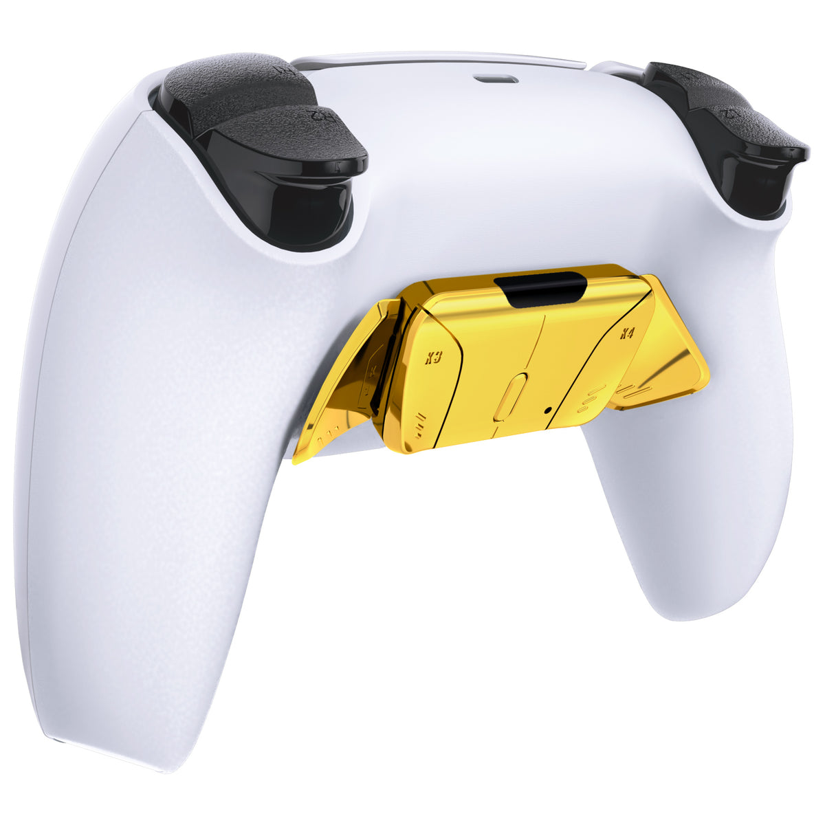 eXtremeRate Retail Chrome Gold Replacement Redesigned K1 K2 K3 K4 Back Buttons Housing Shell for PS5 Controller eXtremeRate RISE4 Remap Kit - Controller & RISE4 Remap Board NOT Included - VPFD4001