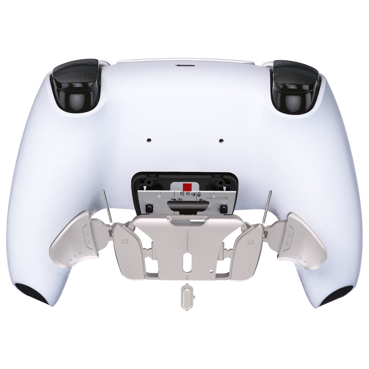 eXtremeRate Retail Turn RISE & RISE4 to RISE4 RMB Kit – Silver Real Metal Buttons (RMB) Version K1 K2 K3 K4 Back Buttons Housing & Remap PCB Board for PS5 Controller eXtremeRate RISE & RISE4 Remap kit - VPFJ7001