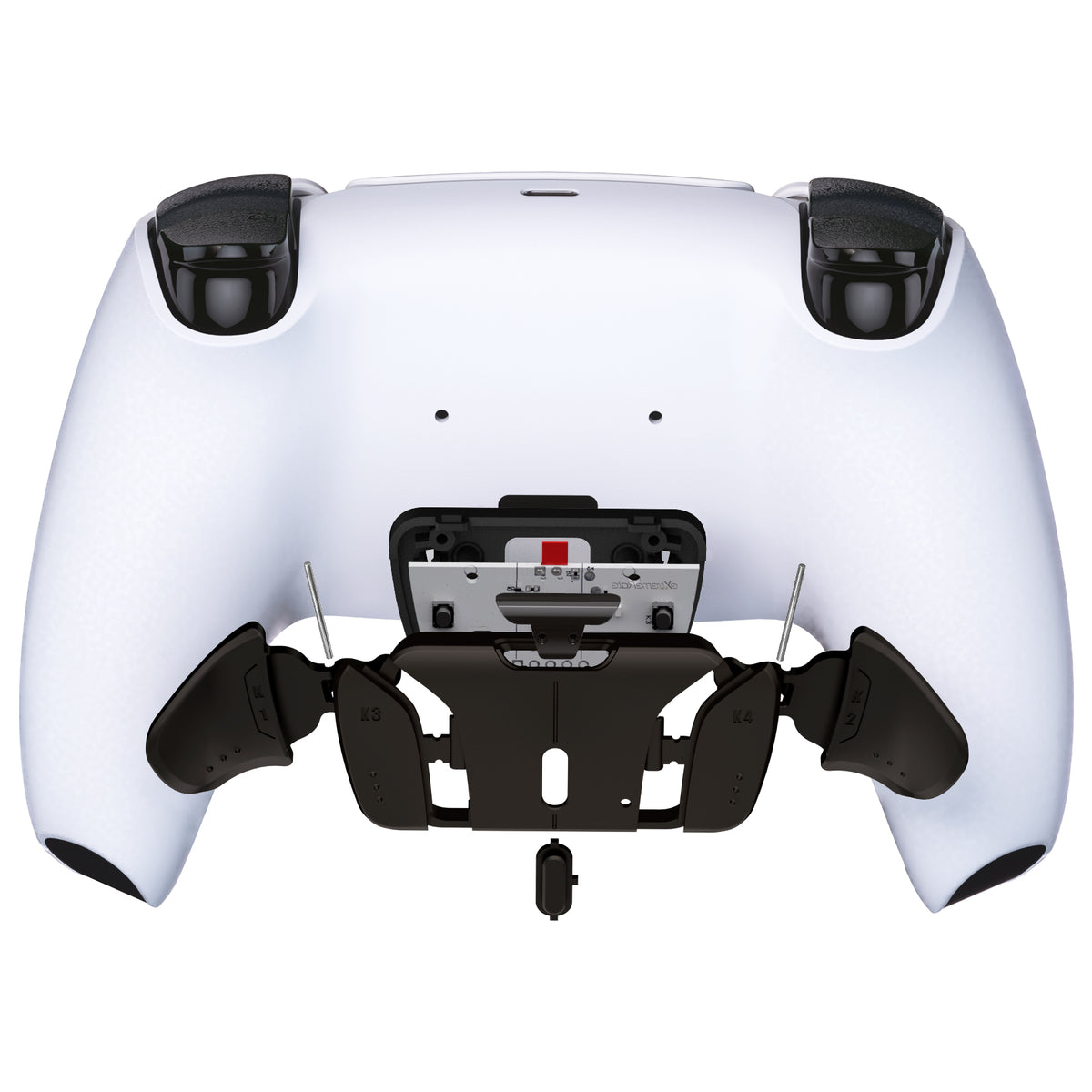 eXtremeRate Retail Turn RISE & RISE4 to RISE4 RMB Kit – Black Real Metal Buttons (RMB) Version K1 K2 K3 K4 Back Buttons Housing & Remap PCB Board for PS5 Controller eXtremeRate RISE & RISE4 Remap kit - VPFJ7002