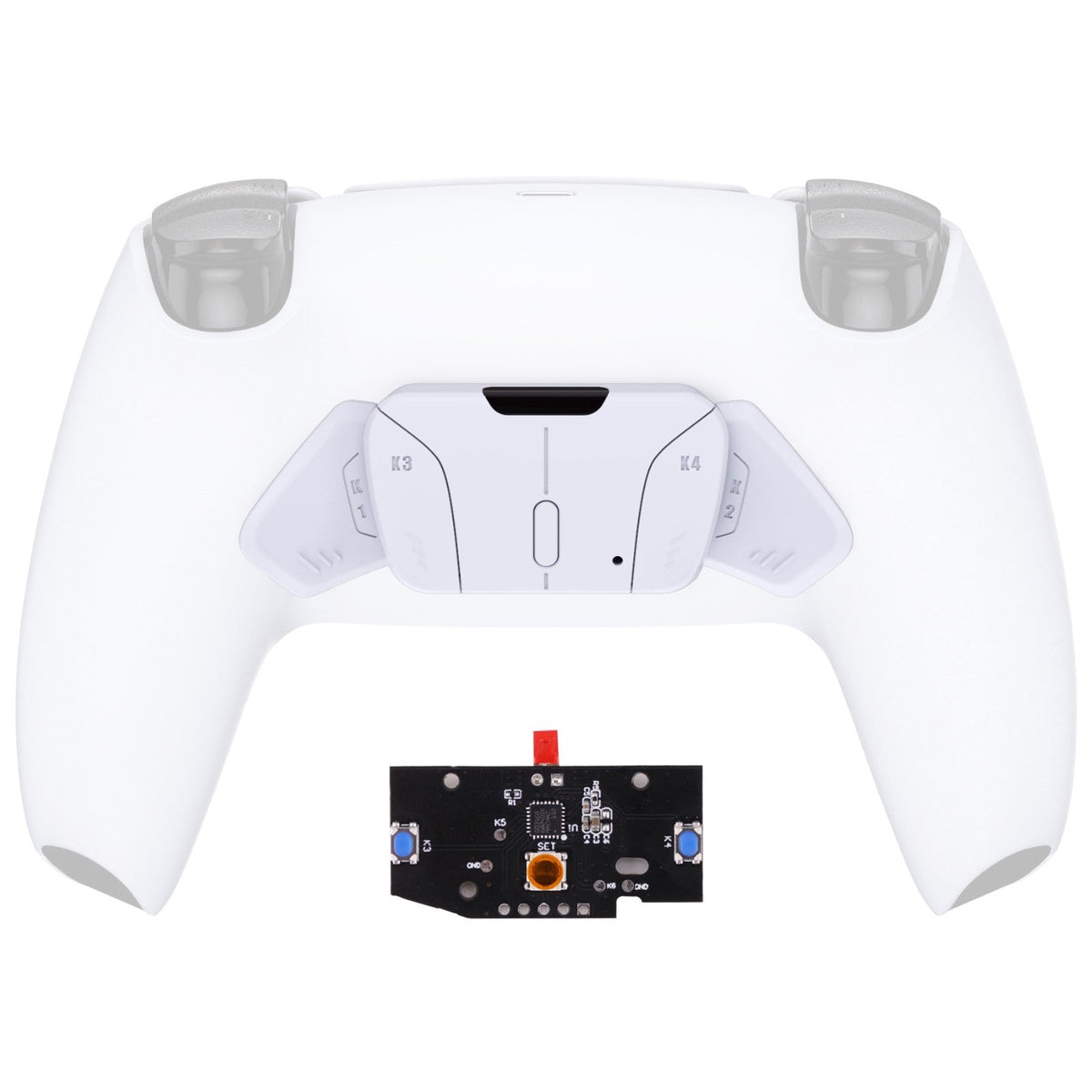 eXtremeRate Retail Turn RISE to RISE4 Kit – Redesigned White K1 K2 K3 K4 Back Buttons Housing & Remap PCB Board for PS5 Controller eXtremeRate RISE & RISE4 Remap kit - Controller & Other RISE Accessories NOT Included - VPFM5002P