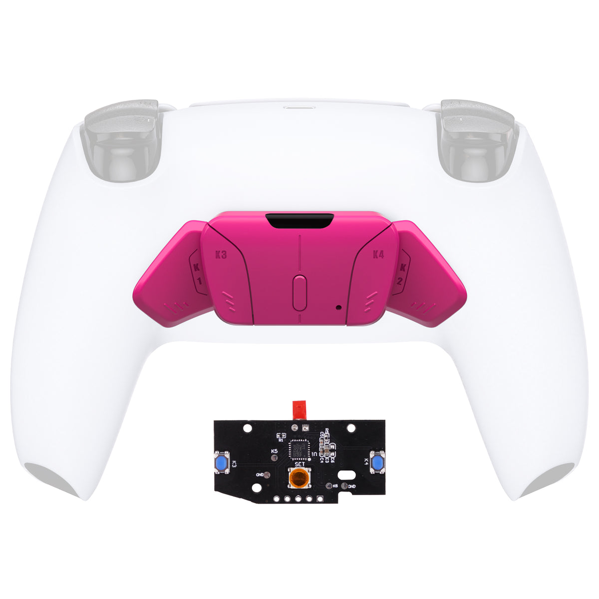 eXtremeRate Retail Turn RISE to RISE4 Kit – Redesigned Nova Pink K1 K2 K3 K4 Back Buttons Housing & Remap PCB Board for PS5 Controller eXtremeRate RISE & RISE4 Remap kit - Controller & Other RISE Accessories NOT Included - VPFM5008P