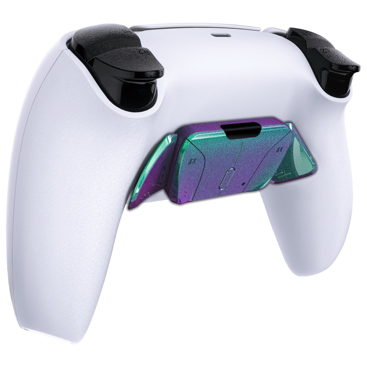 eXtremeRate Retail Chameleon Green Purple Replacement Redesigned K1 K2 K3 K4 Back Buttons Housing Shell for ps5 Controller eXtremeRate RISE4 Remap Kit - Controller & RISE4 Remap Board NOT Included - VPFP3004
