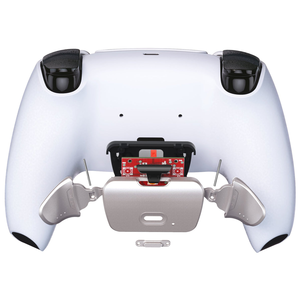 eXtremeRate Retail Silver Real Metal Buttons (RMB) Version K1 K2 Buttons Housing & Remap PCB Board for PS5 Controller eXtremeRate RISE Remap Kit – Controller & Other RISE Accessories NOT Included - WPFJ7001