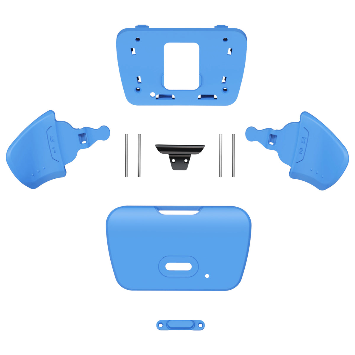 eXtremeRate Retail Starlight Blue Replacement Redesigned K1 K2 Back Button Housing Shell for ps5 Controller eXtremerate RISE Remap Kit - Controller & RISE Remap Board NOT Included - WPFM5006