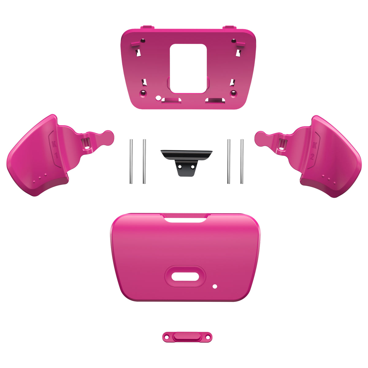 eXtremeRate Retail Nova Pink Replacement Redesigned K1 K2 Back Button Housing Shell for ps5 Controller eXtremerate RISE Remap Kit - Controller & RISE Remap Board NOT Included - WPFM5009