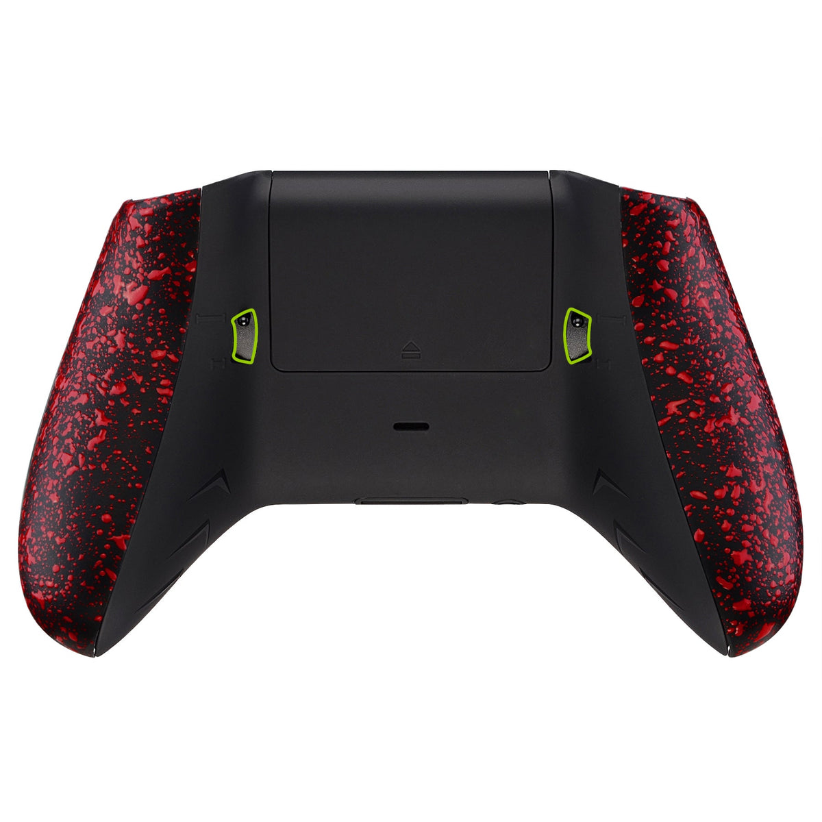 eXtremeRate Retail Textured Red FlashShot Trigger Stop Bottom Shell Kit for Xbox One S & One X Controller, Redesigned Back Shell & Handle Grips & Dual Trigger Locks for Xbox One S X Controller Model 1708 - X1GZ005