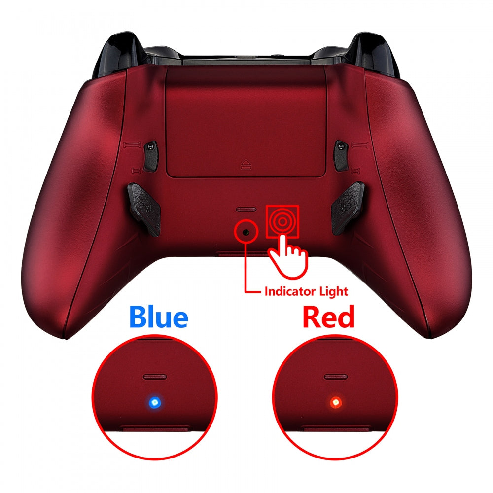 eXtremeRate Retail Soft Touch Scarlet Red Lofty Remappable Remap & Trigger Stop Kit, Redesigned Back Shell & Side Rails & Back Buttons & Trigger Lock for Xbox One S X Controller 1708 - X1RM010