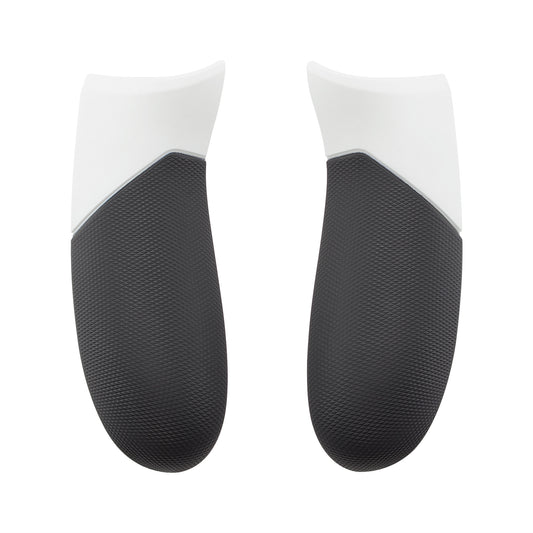 eXtremeRate Retail Soft Touch White Rubberized Right Left Side Rails, Replacement Rear Handle Grips, Back Panels Faceplates Kits for Xbox One Elite Controller (Model 1698) - XOJ1126