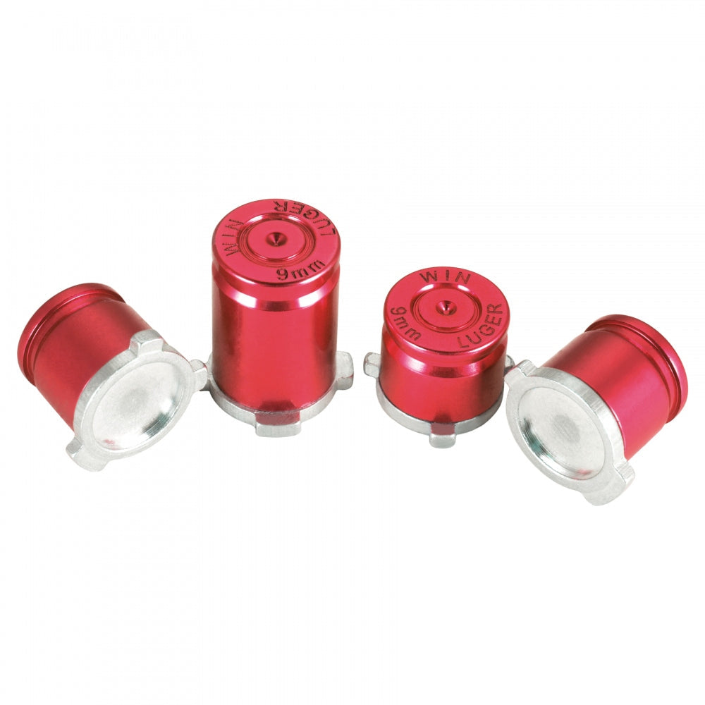 eXtremeRate Retail Metal Aluminum Red Bullet ABXY Custom Buttons Parts for Xbox One Controller - XOJ2008
