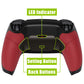 eXtremeRate Retail Black Real Metal Buttons (RMB) Version RISE 2.0 Remap Kit with Red Rubberized Grip Back Shell & Upgraded Remappable Back Buttons Attachment for PS5 Controller BDM-010 & BDM-020 - XPFJ7009