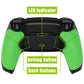 eXtremeRate Retail Green Rubberized Grip Back Paddles Remappable Rise Remap Kit with Upgrade Board & Redesigned Back Shell & Back Buttons Attachment for PS5 Controller BDM-010 & BDM-020 - XPFU6004