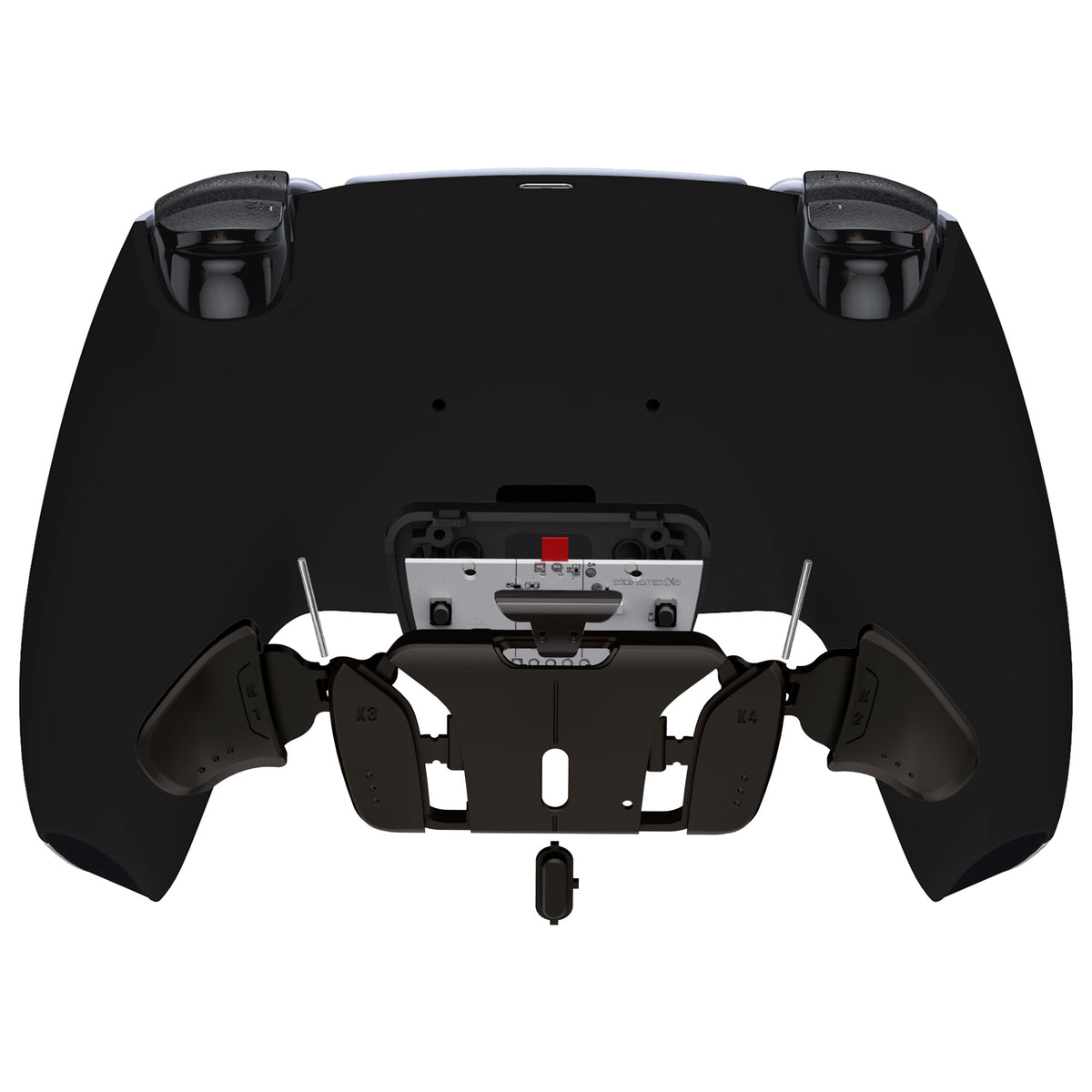 eXtremeRate Retail Black Remappable Real Metal Buttons (RMB) Version RISE4 Remap Kit for PS5 Controller BDM-030, Upgrade Board & Redesigned Back Shell & 4 Back Buttons for PS5 Controller - YPFJ7005G3
