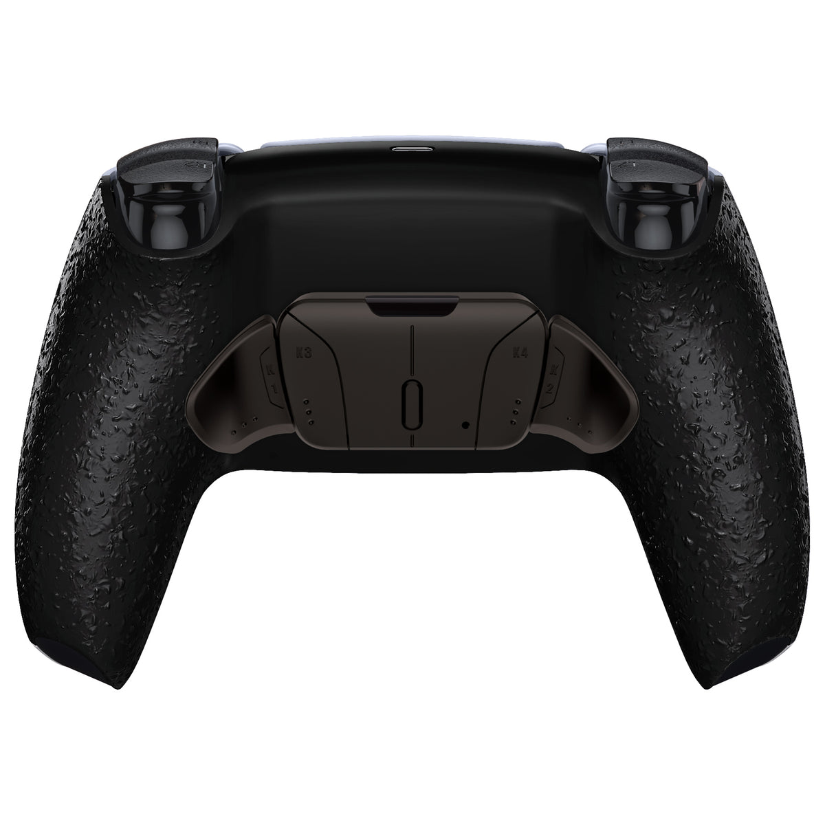 eXtremeRate Retail Black Real Metal Buttons (RMB) Version RISE4 Remap Kit for PS5 Controller BDM-030 with Textured Black Redesigned Back Shell, Upgrade Board & 4 Back Buttons for PS5 Controller - YPFJ7006G3