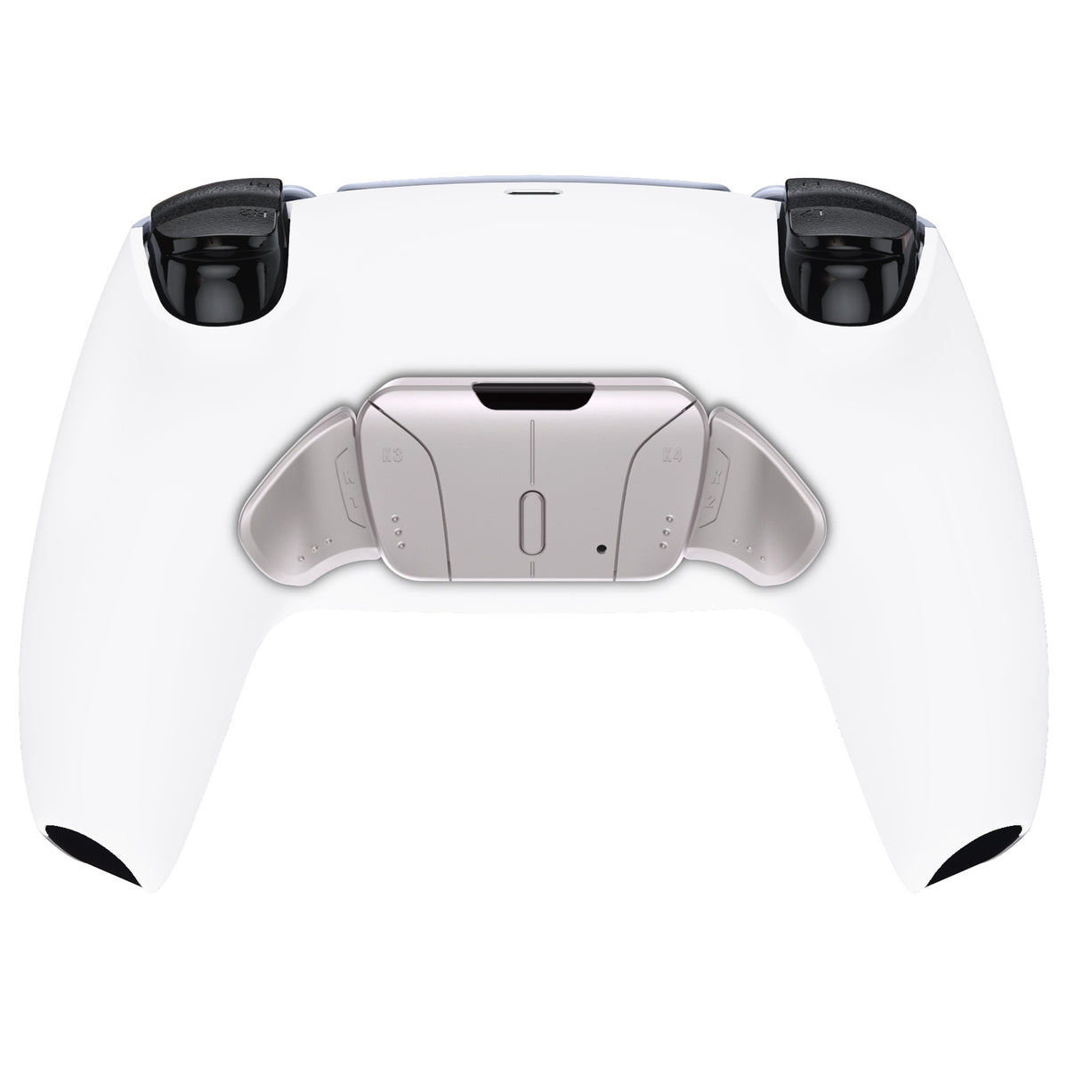 eXtremeRate Retail White Remappable Real Metal Buttons (RMB) Version RISE4 Remap Kit for PS5 Controller BDM 010 & BDM 020, Upgrade Board & Redesigned Back Shell & 4 Back Buttons for PS5 Controller - YPFJ7008