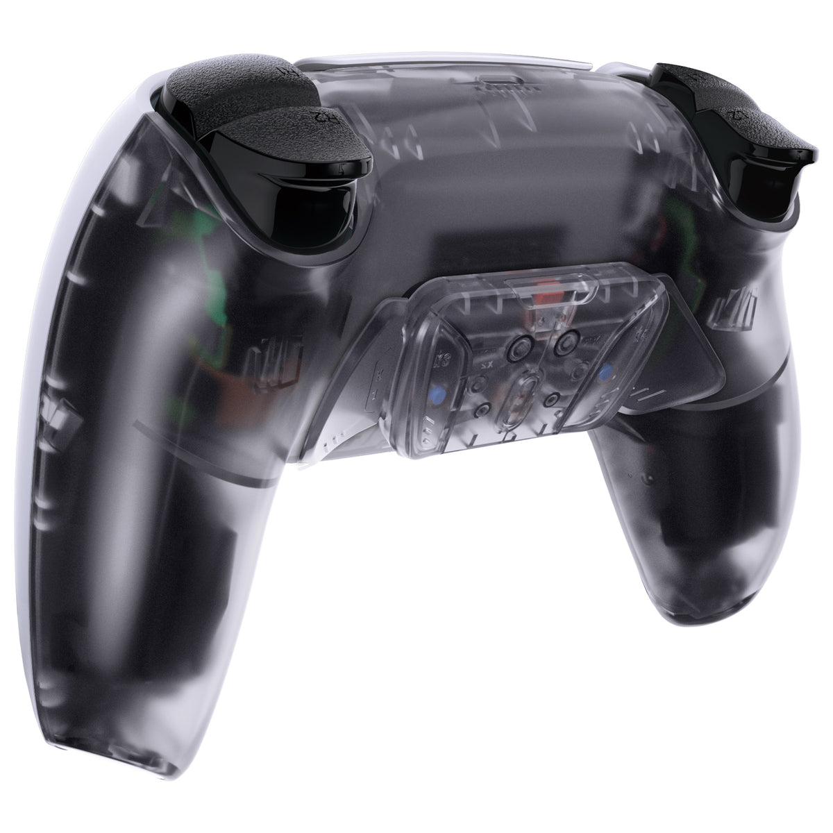 eXtremeRate Retail Clear Remappable RISE 4.0 Remap Kit for ps5 Controller BDM 010 & BDM 020, Upgrade Board & Redesigned Back Shell & 4 Back Buttons for ps5 Controller - Controller NOT Included - YPFM5001