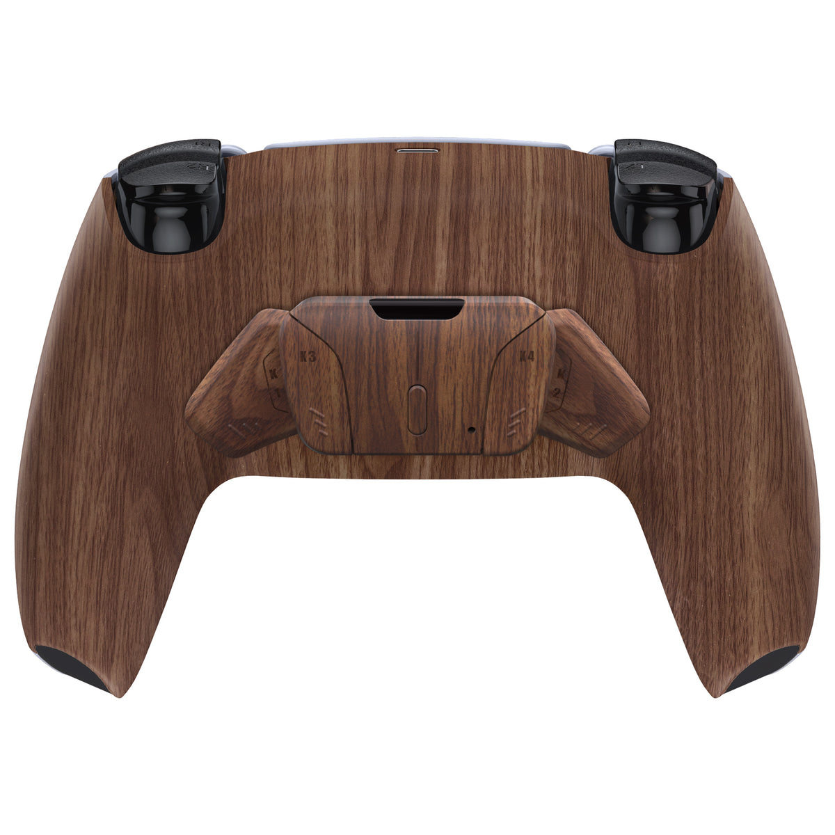 eXtremeRate Retail Wood Grain Pattern Remappable RISE 4.0 Remap Kit for PS5 Controller BDM 010 & BDM 020, Upgrade Board & Redesigned Back Shell & 4 Back Buttons for PS5 Controller - Controller NOT Included - YPFS2001