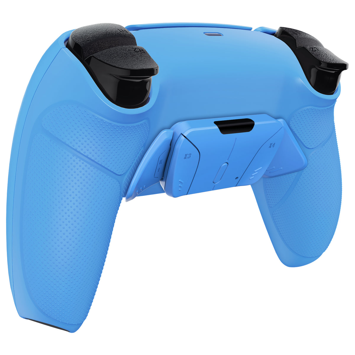 eXtremeRate Retail Starlight Blue Rubberized Grip Remappable RISE 4.0 Remap Kit for PS5 Controller BDM 010 & BDM 020, Upgrade Board & Redesigned Back Shell & 4 Back Buttons for PS5 Controller - Controller NOT Included - YPFU6006