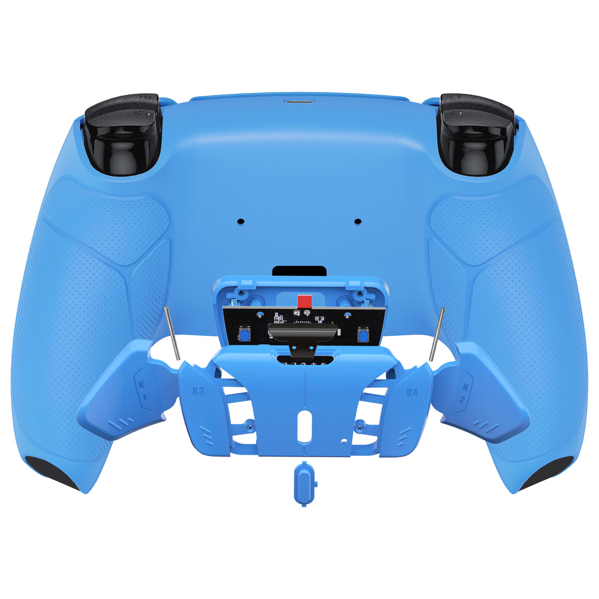 eXtremeRate Retail Starlight Blue Rubberized Grip Remappable RISE 4.0 Remap Kit for PS5 Controller BDM 010 & BDM 020, Upgrade Board & Redesigned Back Shell & 4 Back Buttons for PS5 Controller - Controller NOT Included - YPFU6006