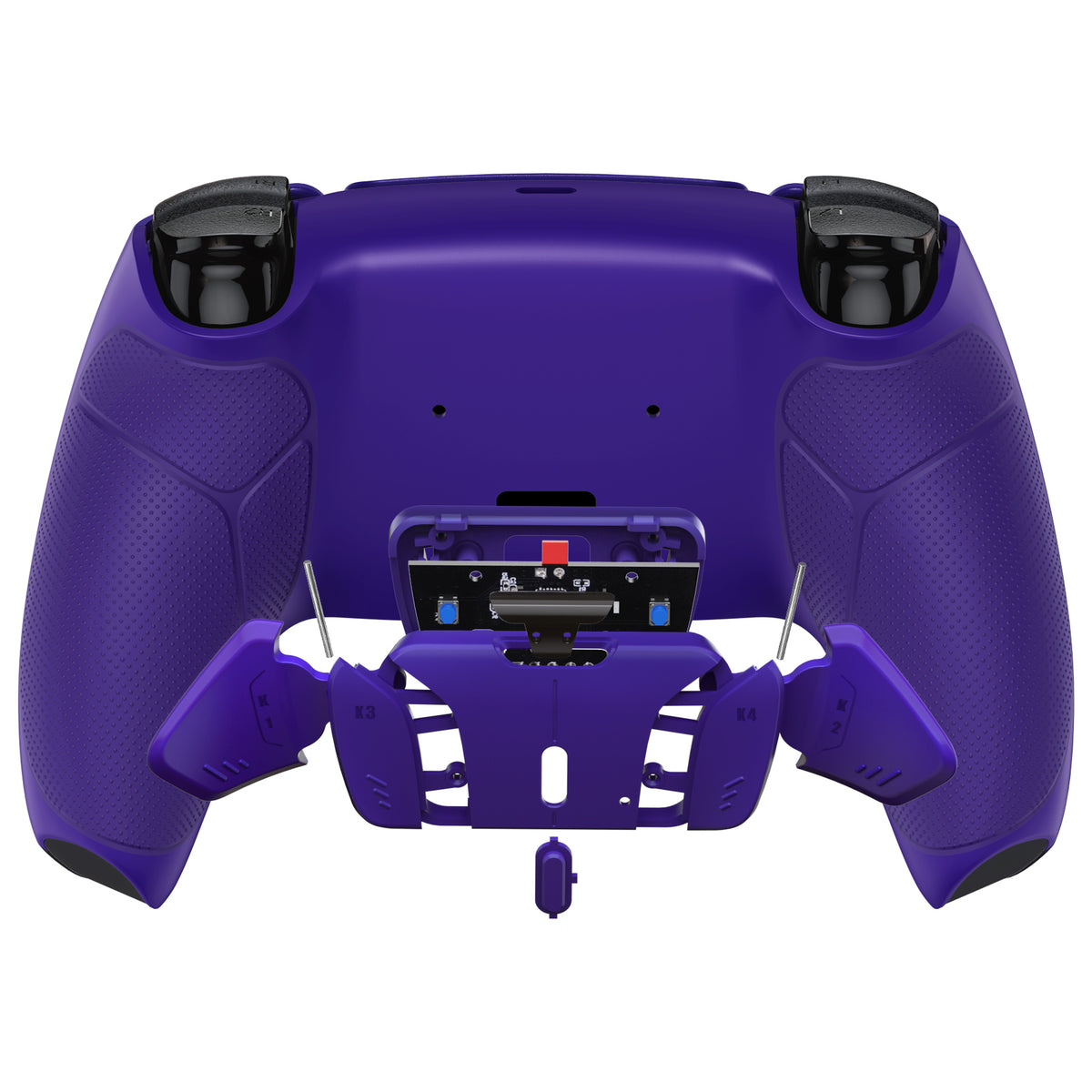 eXtremeRate Retail Galactic Purple Rubberized Grip Remappable RISE 4.0 Remap Kit for PS5 Controller BDM 010 & BDM 020, Upgrade Board & Redesigned Back Shell & 4 Back Buttons for PS5 Controller - Controller NOT Included - YPFU6007