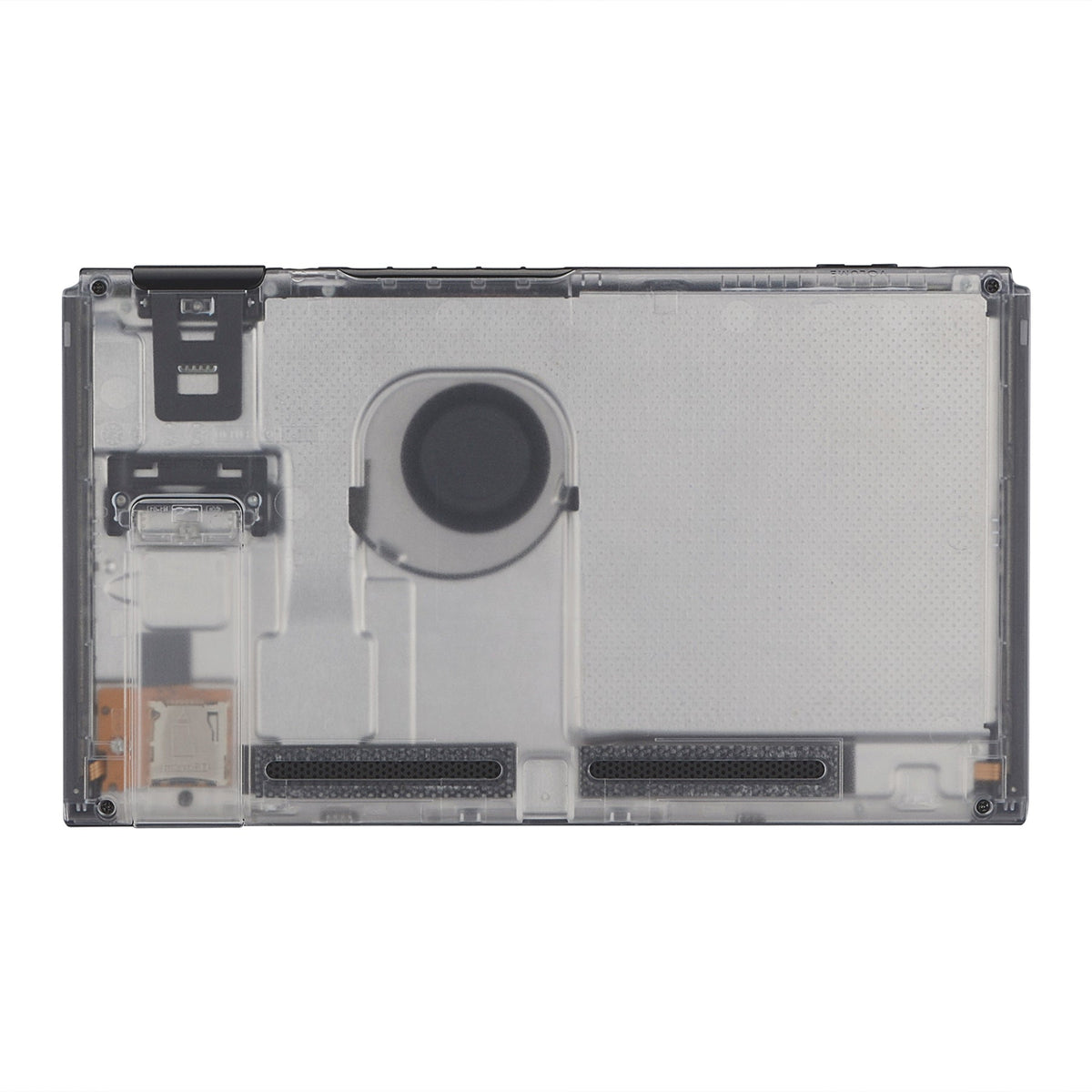 eXtremeRate Retail Transparent Clear Console Back Plate DIY Replacement Housing Shell Case for Nintendo Switch Console with Kickstand - JoyCon Shell NOT Included - ZM501