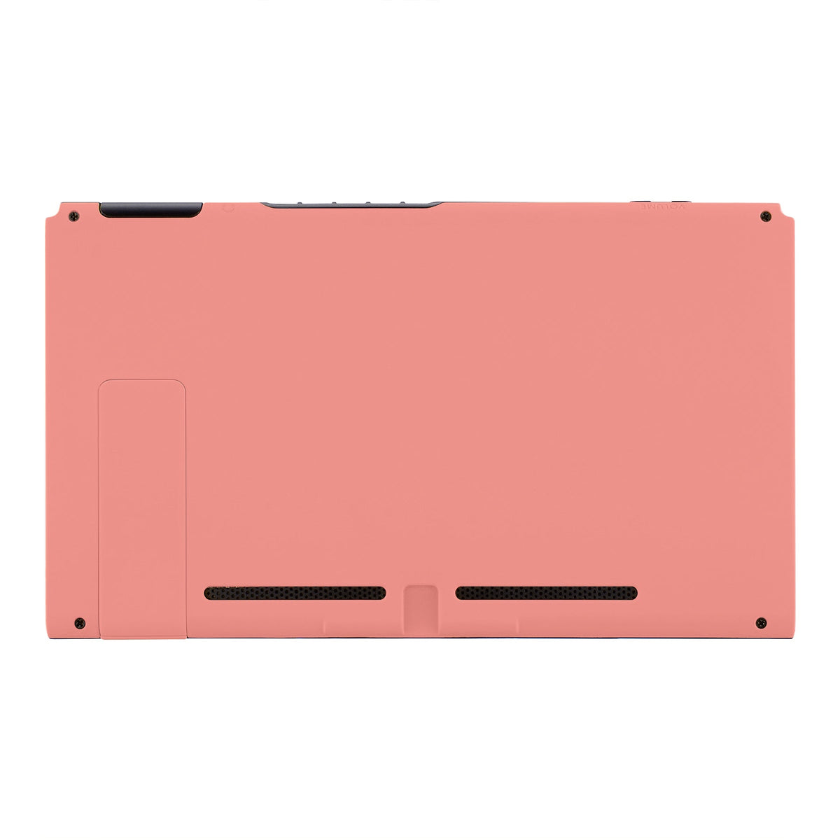 eXtremeRate Retail Soft Touch Grip Coral Console Back Plate DIY Replacement Housing Shell Case for NS Switch Console with Kickstand - JoyCon Shell NOT Included - ZP317