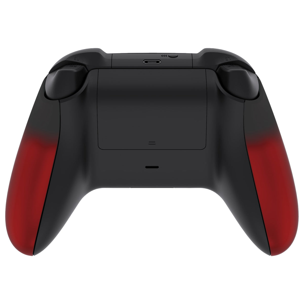 eXtremeRate Retail Soft Touch Shadow Red Replacement Handles Shell for Xbox Series X Controller, Custom Side Rails Panels Front Housing Shell Faceplate for Xbox Series S Controller - Controller NOT Included - ZX3P309